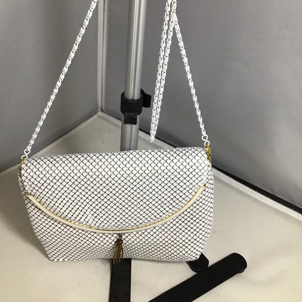 White mesh shoulder bag